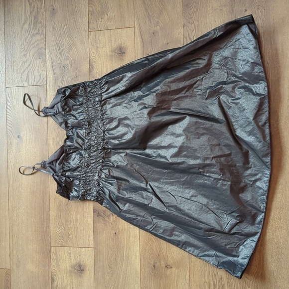 MAX STUDIO Gunmetal BOW TIE Dress LUREX Blend  M - Picture 9 of 12